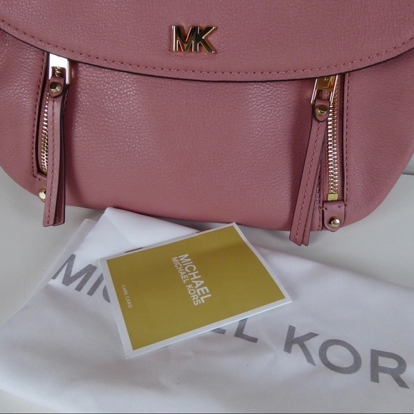 Michael Kors Evie Leather Shoulder Bag Rose Pink - Picture 2 of 8
